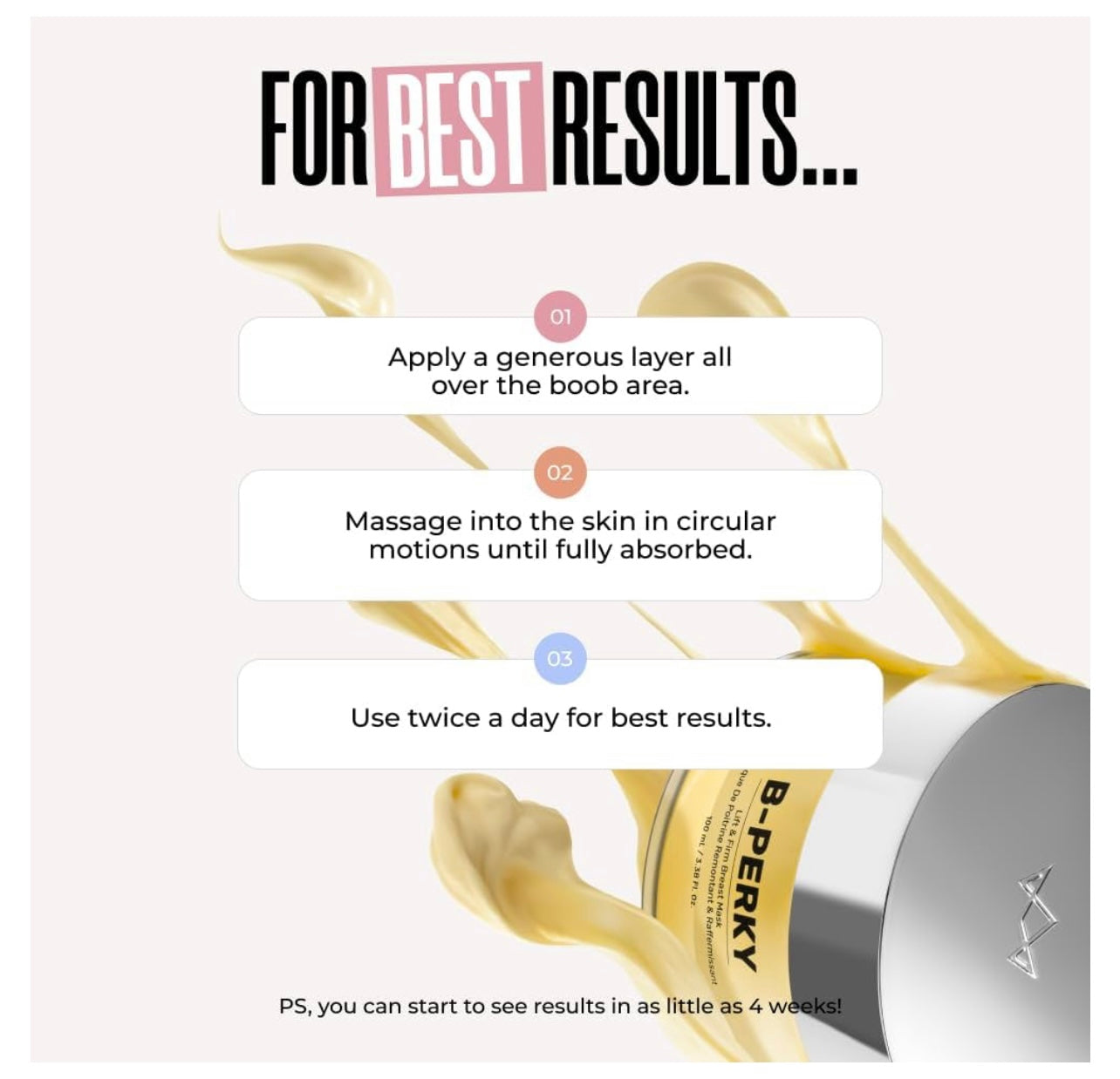 MAËLYS Cosmetics B-PERKY Bust Mask - Leave-On Firming and Lifting Cream