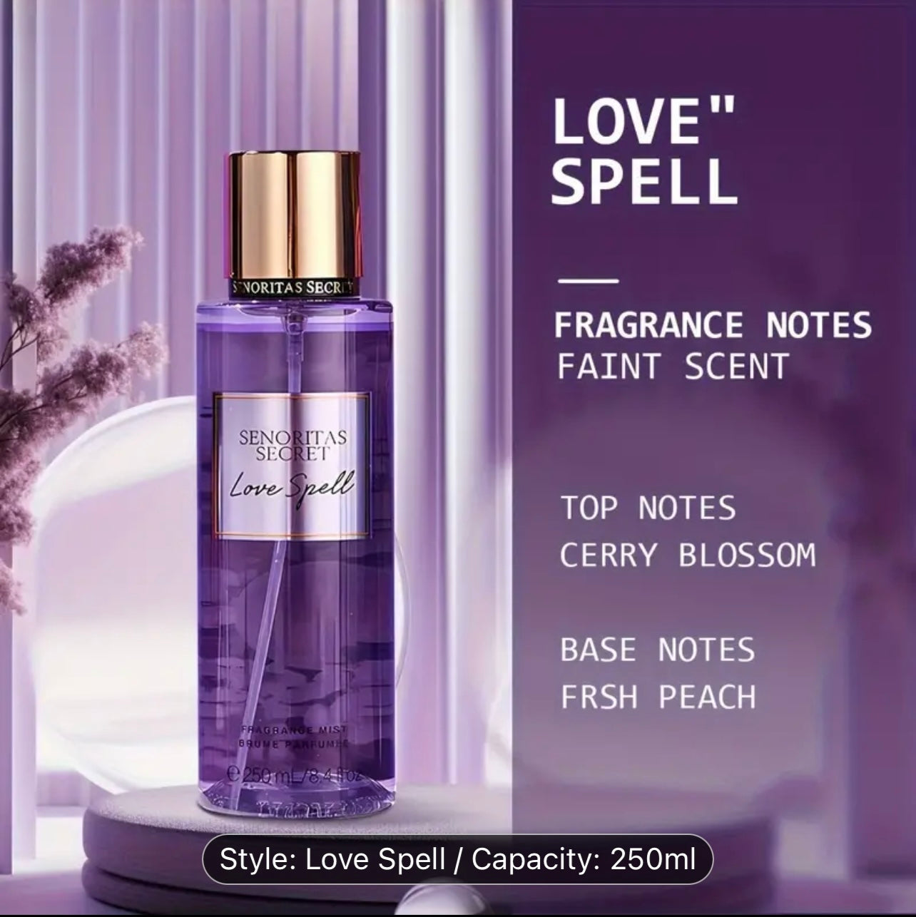 250ml Long-Lasting Fruity Fragrance Body Spray - Refreshing Petal Scent for Women, Perfect for Dating, Daily Use, and Various Occasions