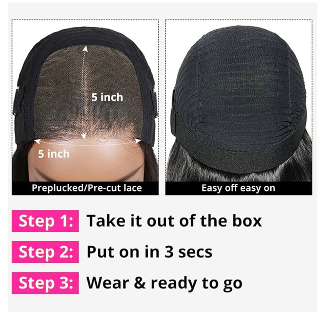 Glueless Wigs Human Hair Pre Plucked Pre Cut Brown Highlight Curly Lace Front Wig 5x5 HD Lace Closure Wigs Human Hair Wear And Go Glueless Wig for Women 20 Inch