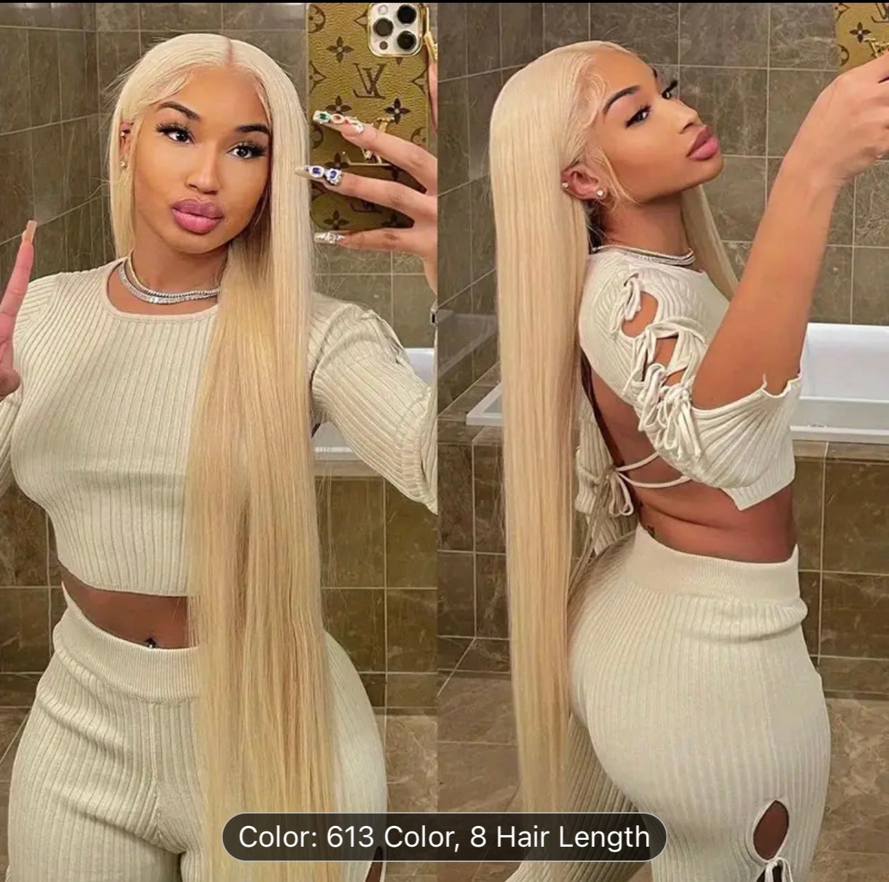 613 13x6 Lace Front Wig Human Hair Transparent Lace 28 Inch Straight Blonde Full Lace Front Wigs Human Hair 613 HD Lace Frontal Wig 200% Density Can Be Dyed
