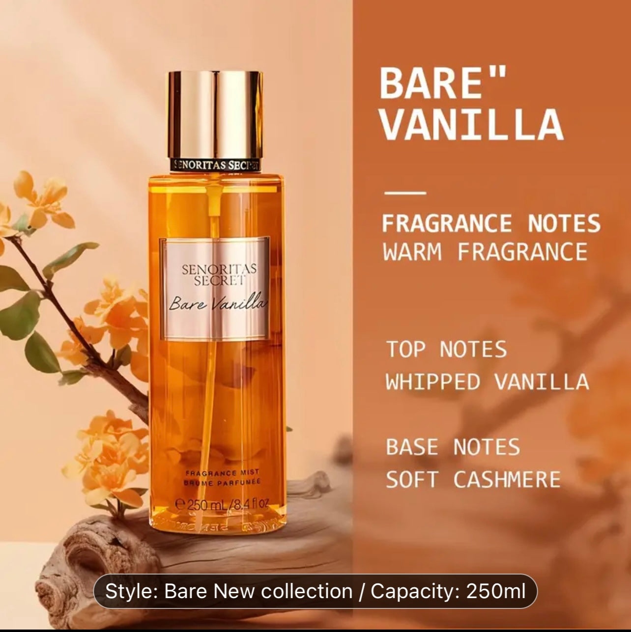 250ml Long-Lasting Fruity Fragrance Body Spray - Refreshing Petal Scent for Women, Perfect for Dating, Daily Use, and Various Occasions