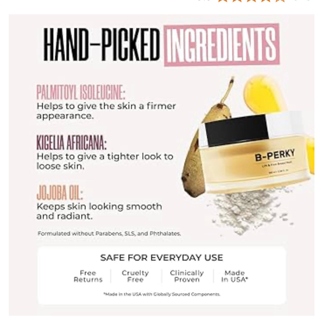 MAËLYS Cosmetics B-PERKY Bust Mask - Leave-On Firming and Lifting Cream