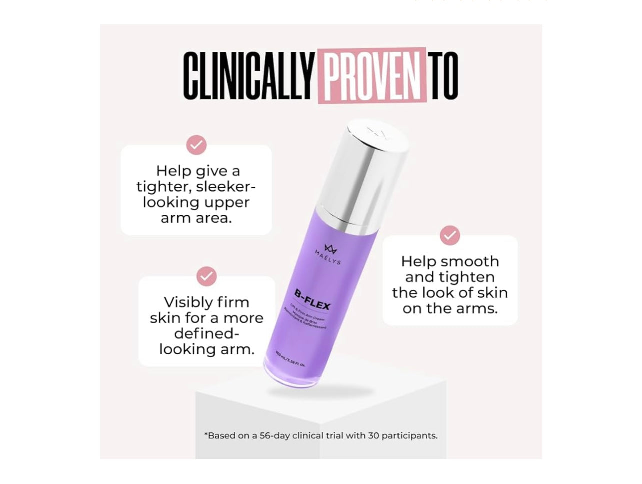 MAËLYS B FLEX Lift and Firm Arm Cream - for Tighter and Firmer Looking Arms to Reduce the Appearance of Loose and Crepey Skin