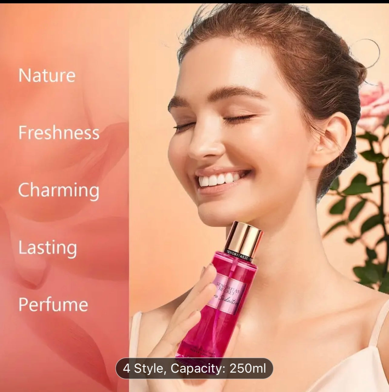 250ml Long-Lasting Fruity Fragrance Body Spray - Refreshing Petal Scent for Women, Perfect for Dating, Daily Use, and Various Occasions