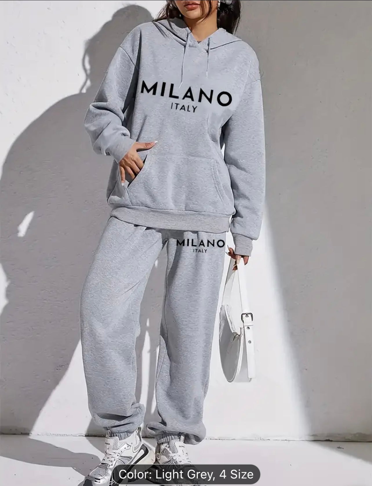 Stylish Women's Casual Hooded Tracksuit Set