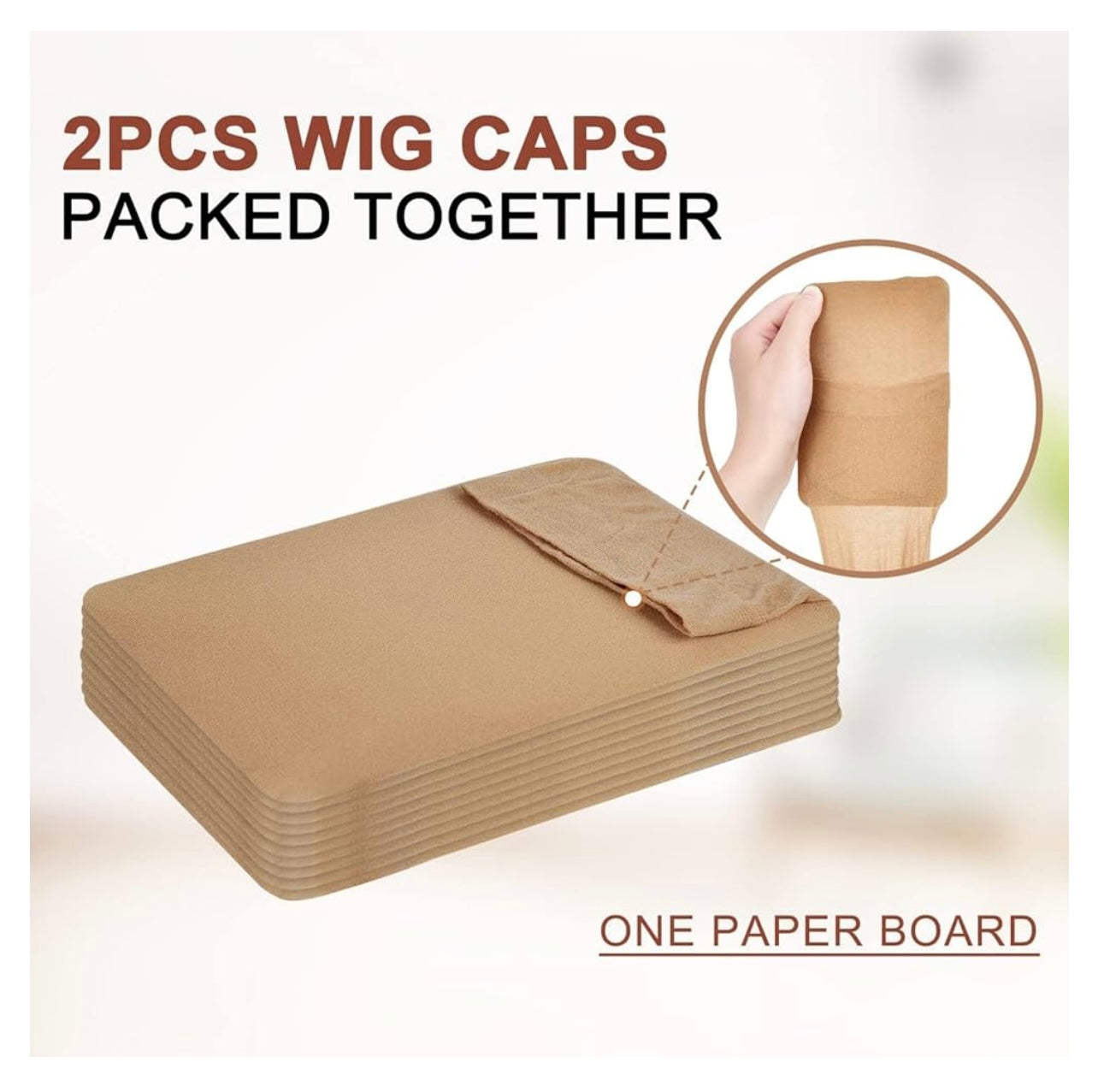 MORGLES Wig Caps, 20pcs Stocking Stretchy Nylon Nude Wig Caps For Women Man-Light Brown