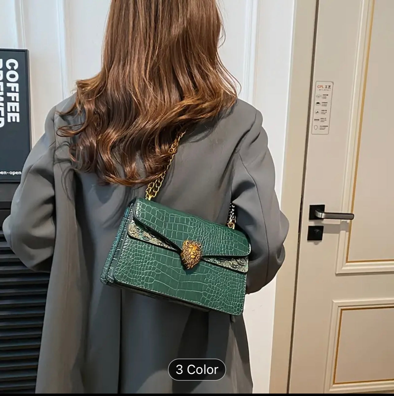 Mini Square Shoulder Bag - Classic Niche Design, Trendy Flap Lion Button Decor, Chain Strap, All-Match Stylish Accessory for Women - Perfect for Daily Use, Work, School, Travel, and Outdoor Activities