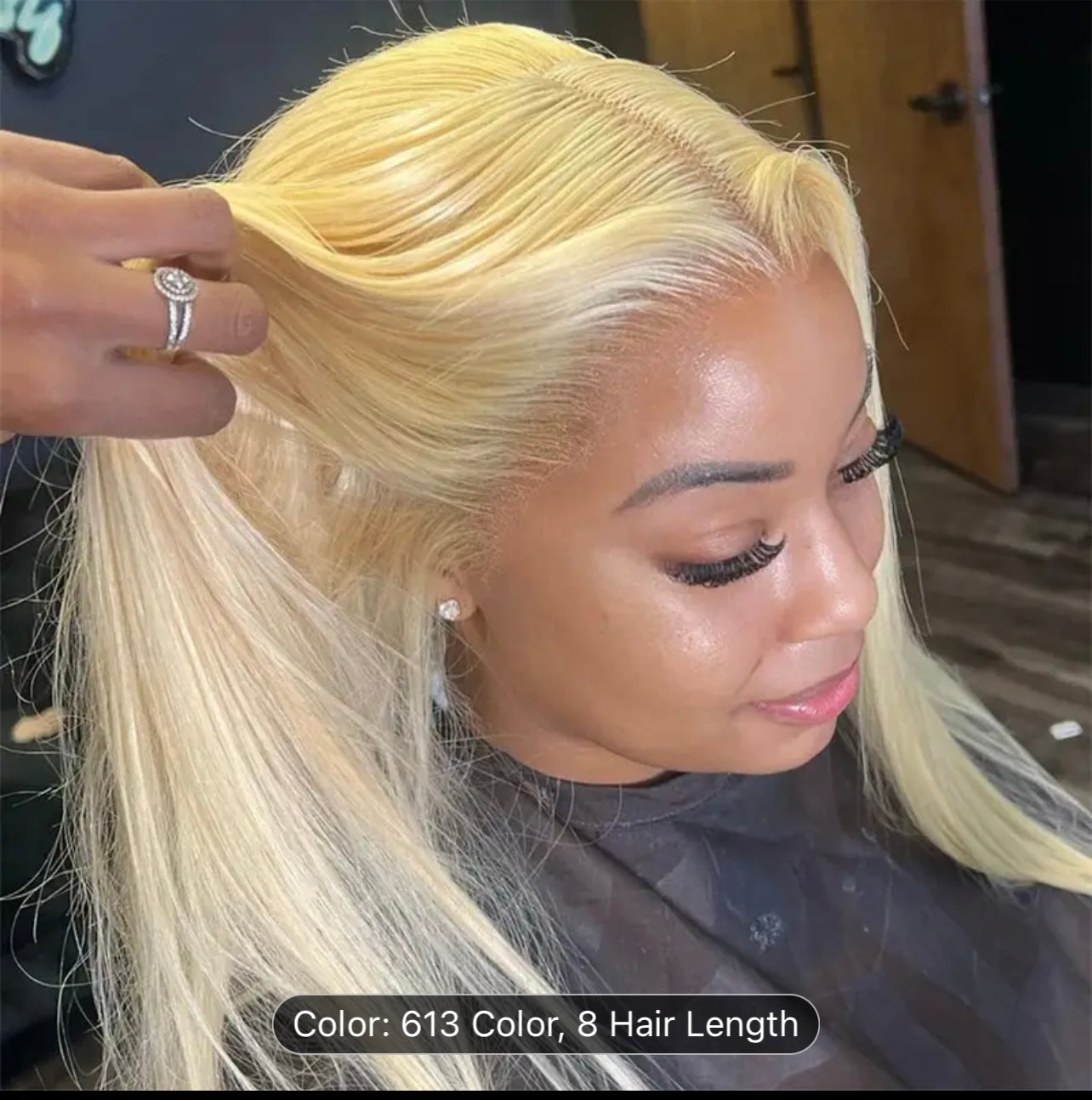 613 13x6 Lace Front Wig Human Hair Transparent Lace 28 Inch Straight Blonde Full Lace Front Wigs Human Hair 613 HD Lace Frontal Wig 200% Density Can Be Dyed