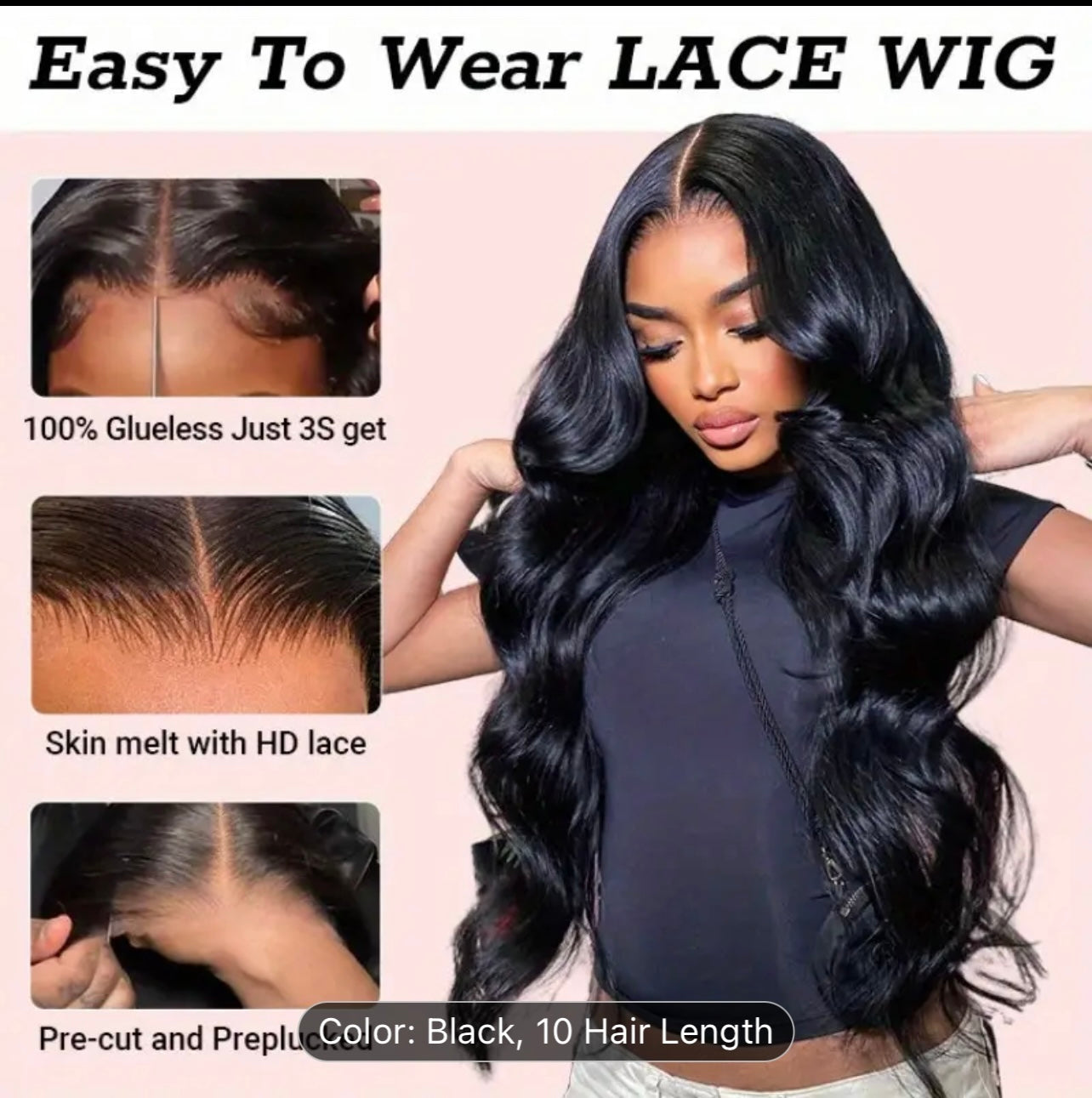 250% Density Bye Bye Knots Wig Glueless Wigs Human Hair Pre Plucked Pre Cut 13x6 HD Lace Closure Wigs Human Hair Body Wave Lace Front Wigs Human Hair For Women Put On And Go Wig
