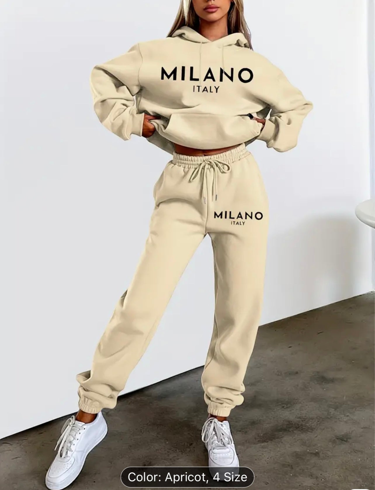 Stylish Women's Casual Hooded Tracksuit Set
