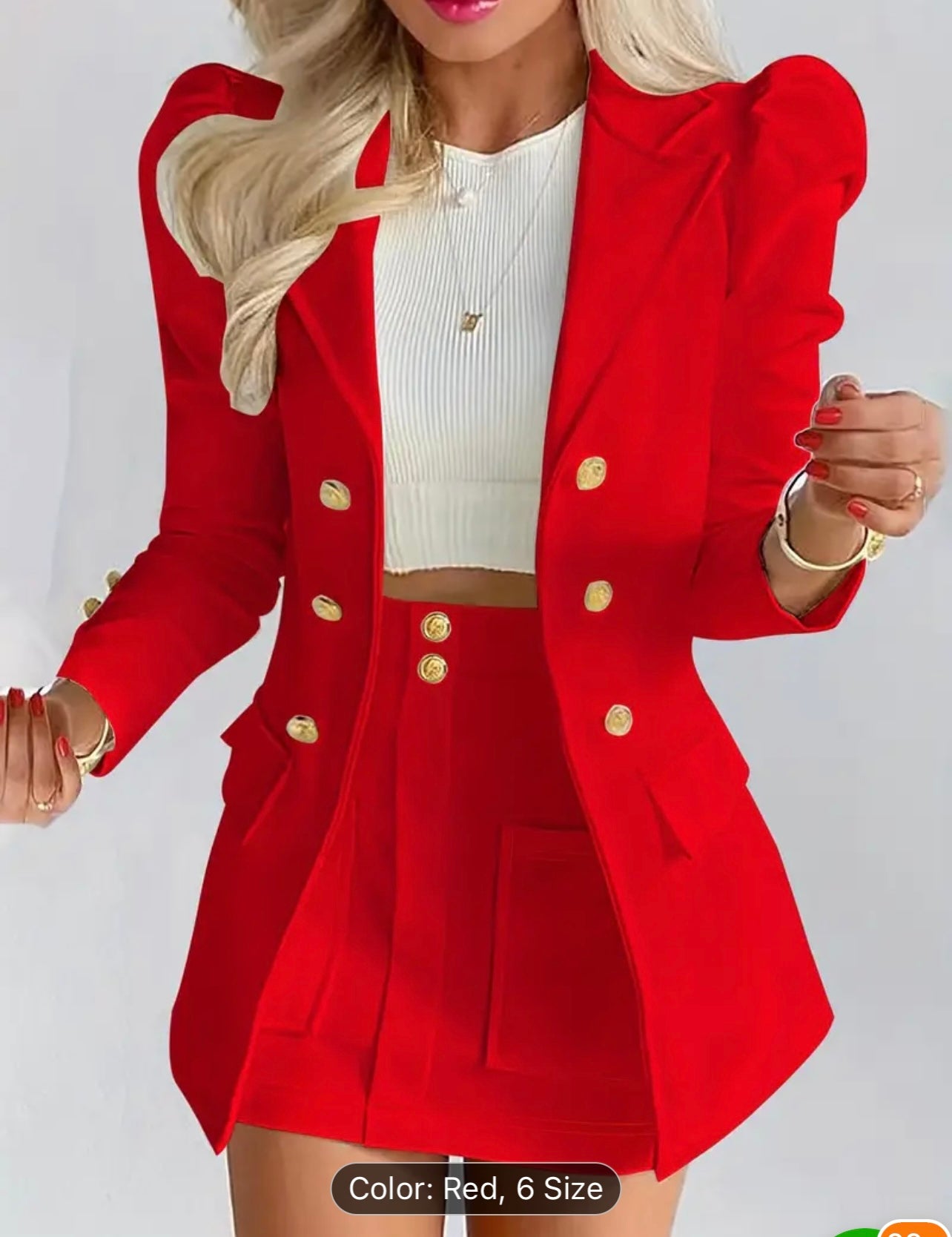 Two-Piece Elegant Lapel Blazers Set - Soft Micro Elastic Polyester Solid Color Knit Fabric, Long Sleeve & Mini Skirt, Perfect for Fall/Winter, Womens Clothing