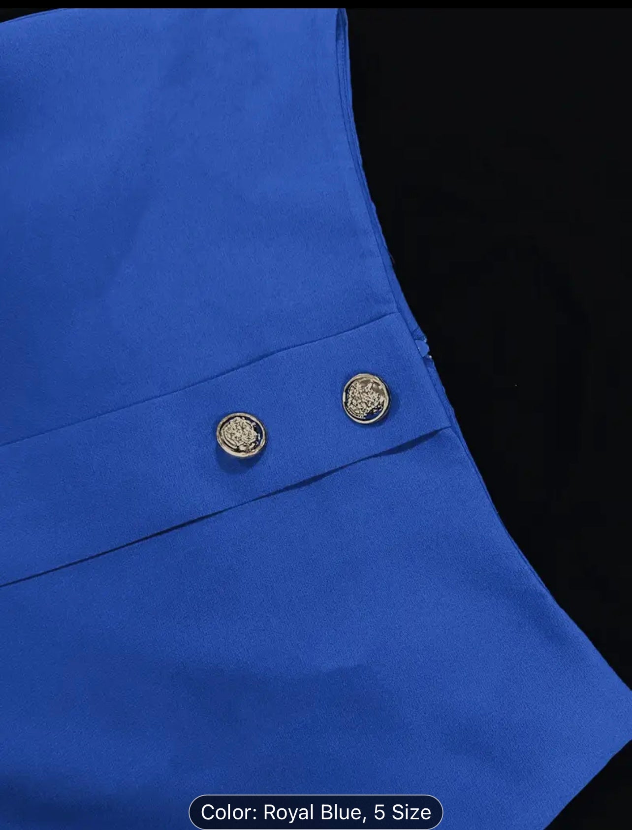 Solid Color Elegant Two-piece Skirt Set, Double Breasted Lapel Neck Blazer & Button Decor Skirt Outfits, Women's Clothing