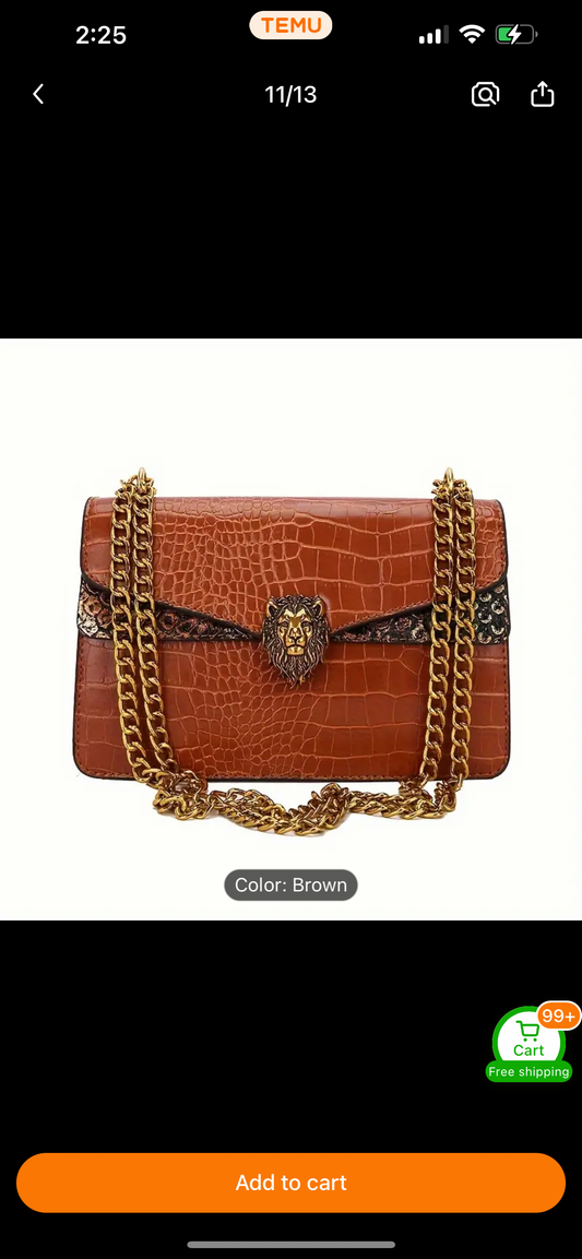 Mini Square Shoulder Bag - Classic Niche Design, Trendy Flap Lion Button Decor, Chain Strap, All-Match Stylish Accessory for Women - Perfect for Daily Use, Work, School, Travel, and Outdoor Activities