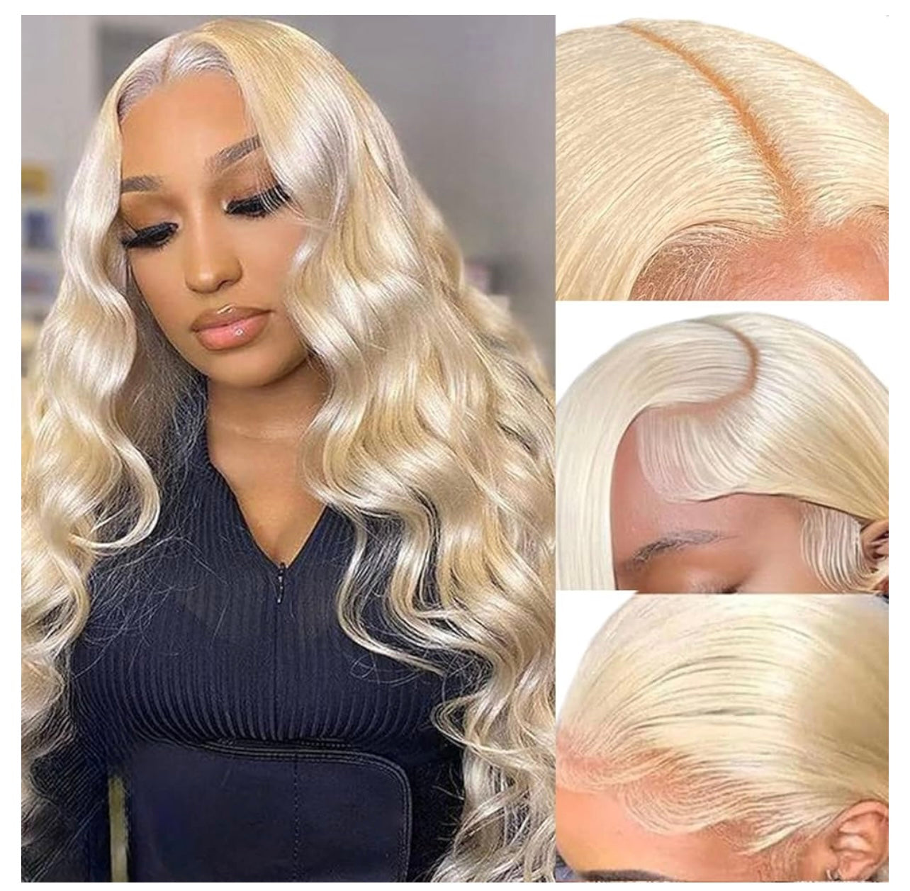 613 Blonde Lace Front Wigs Human Hair 13x4 180% Density Straight Lace Frontal Wig Human Hair Pre Plucked With Baby Hair HD Lace Front Wigs Human Hair For Women 26 Inch